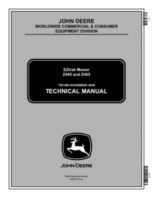 John Deere Z445, Z465 EZtrak Mower Repair Manual