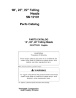 John Deere 18 Inch, 20 Inch, 22 Inch KWATTACH Felling Heads (SN 12101–) Parts Catalog Manual