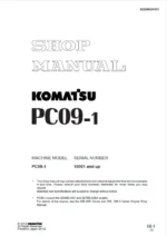 Komatsu Pc09-1 Galeo Hydraulic Excavator Maintenance Manual