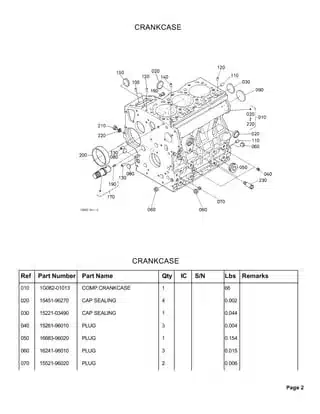 Kubota B26 Tractor Backhoe Parts Manual - Image 3
