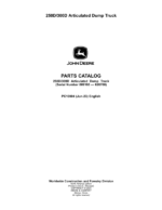 John Deere 250D, 300D Articulated Dump Trucks (SN 608490-626760) Parts Catalog Manual