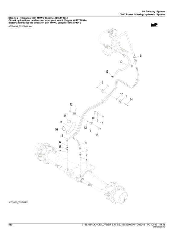 John Deere 315SJ Backhoe Loaders Parts Catalog Manual - Image 2