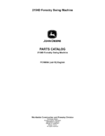 John Deere 2154D Swing Machines (SN D210001-D211156) Parts Catalog Manual