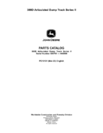 John Deere 300D Series II Articulated Dump Trucks (SN 626761 – 642000) Parts Catalog Manual