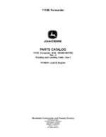 John Deere 1110E T3 Forwarders Parts Catalog Manual