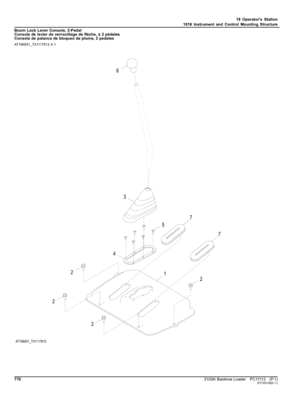 John Deere 310SK Backhoes (SN E219607-E277407) Parts Catalog Manual - Image 2