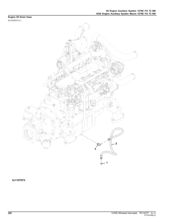 John Deere 1270E IT4 T2 8W Wheeled Harvesters (SN 002501 – 003008) Parts Catalog Manual - Image 4