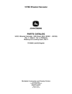 John Deere 1470E IT4 CH9 T3 Wheeled Harvesters (SN 001921 – 001953) Parts Catalog Manual