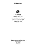 John Deere 1910E T2 Forwarders (SN 001465-001883) Parts Catalog Manual