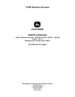 John Deere 1470E IT4 CH9 Wheeled Harvesters (SN 001916 – 001953) Parts Catalog Manual