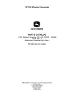 John Deere 1270G FT4 8W Wheeled Harvesters (SN 003505-003884) Parts Catalog Manual