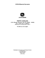 John Deere 1270G T2 8W Wheeled Harvesters (SN 003505 – 004998) Parts Catalog Manual