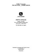 John Deere 1510G T2 FFC Forwarders (SN C003601-004180) Parts Catalog Manual