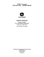 John Deere 1510G T3 FFC Forwarders (SN D003601-004180) Parts Catalog Manual
