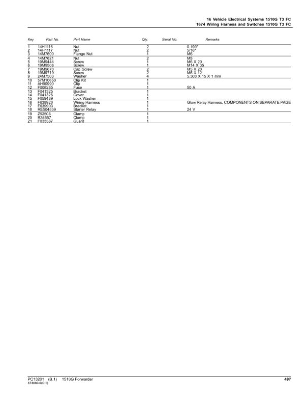 John Deere 1510G T3 FFC Forwarders (SN D003601-004180) Parts Catalog Manual - Image 4