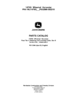 John Deere 1470G Wheeled Harvesters (SN F002089-002210) Parts Catalog Manual