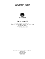 John Deere 1170G Forwarders Parts Catalog Manual