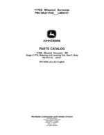 John Deere 1170G Wheeled Harvesters Parts Catalog Manual
