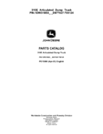 John Deere 310E Articulated Dump Trucks (SN D677827-708124) Parts Catalog Manual