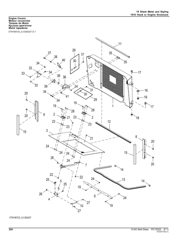 John Deere 314G Skid Steers (SN 1T0314G_ G366358) Parts Catalog Manual - Image 3