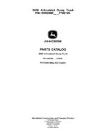 John Deere 260E Articulated Dump Trucks (SN 1DW260E_ _F708125-) Parts Catalog Manual