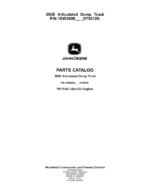 John Deere 260E Articulated Dump Trucks (SN 1DW260E_ D708125-) Parts Catalog Manual