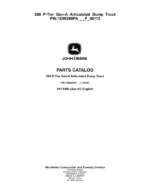 John Deere 260 P Articulated Dump Trucks (SN 1DW260PA _ _F_06113) Parts Catalog Manual