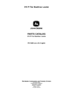 John Deere 315 P Backhoe Loaders (SN CA00001- & DA00001-) Parts Catalog Manual