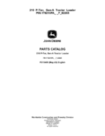 John Deere 210 P Backhoe Loaders (SN 1T0210PA_ _F_02265-) Parts Catalog Manual