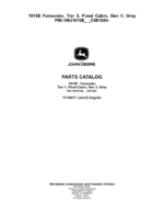 John Deere 1910E Forwarder, T3, Fixed Cabin, Gen II, Grey (SN C001884-) Parts Catalog Manual