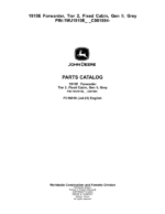 John Deere 1910E Forwarder, T2, Fixed Cabin, Gen II, Grey (SN C001884-) Parts Catalog Manual