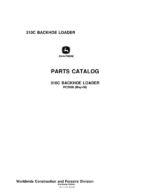 John Deere 310C Backhoes Parts Catalog Manual