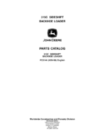 John Deere 315C Backhoes Parts Catalog Manual