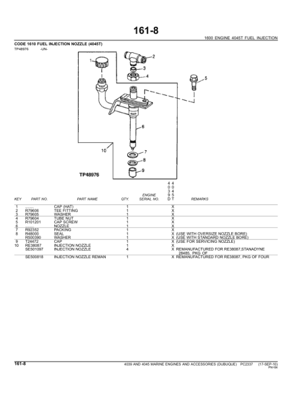 John Deere 3.9L, 4039, 4.5L, 4045 Marine Engines – Dubuque Parts Catalog Manual - Image 4