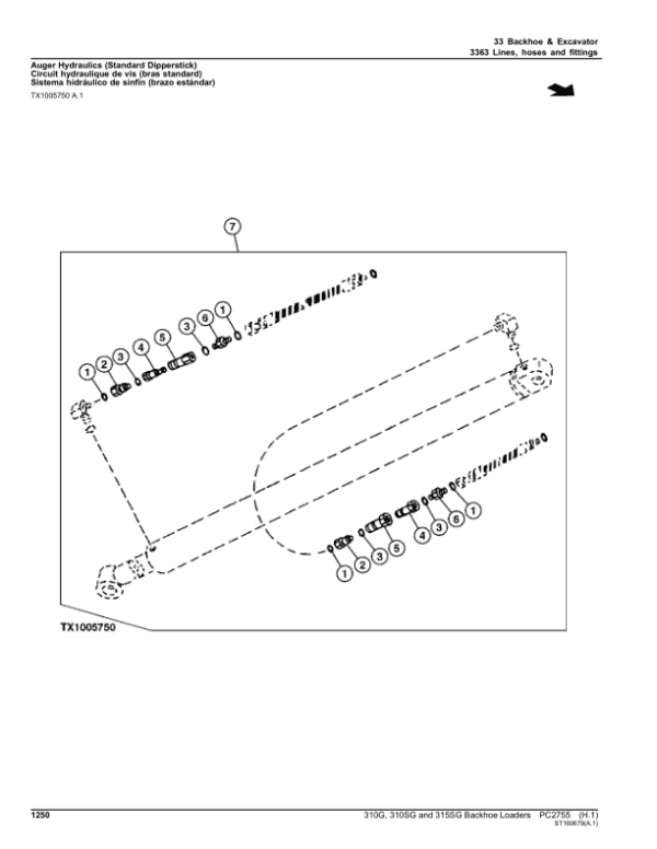 John Deere 310G, 310SG, 315SG Backhoe Loaders Parts Catalog Manual - Image 4