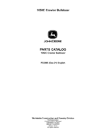 John Deere 1050C Crawler Dozers Parts Catalog Manual