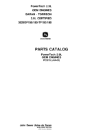 John Deere 2.9L Engines Parts Catalog Manual