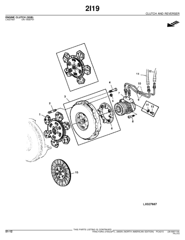 John Deere 2755, 2855N Tractors Parts Catalog Manual - Image 4