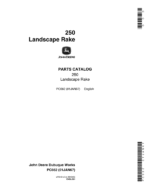 John Deere 250 LR Attachments (LANDSCAPE RAKE) Parts Catalog Manual