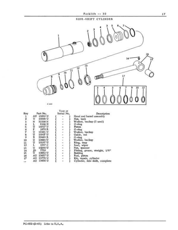John Deere 30 Forklift Attachements Parts Catalog Manual - Image 3