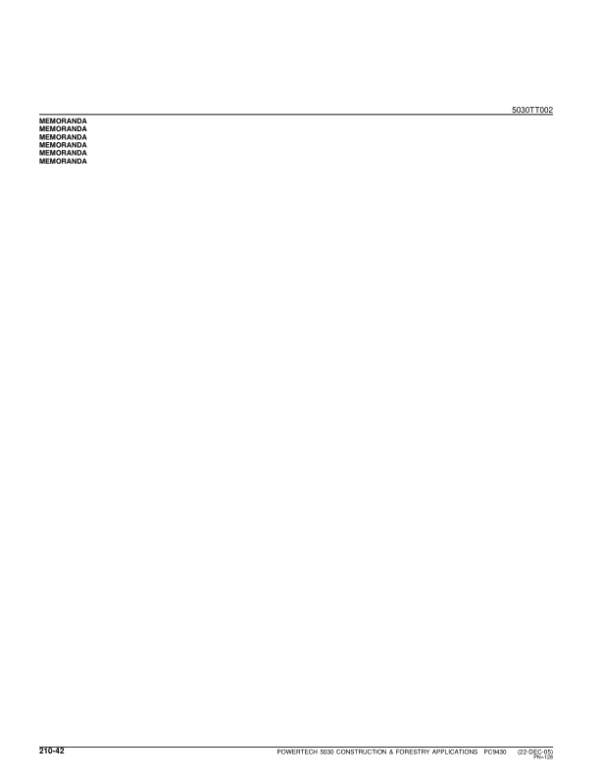 John Deere 3.0L C&F Applications Engines Parts Catalog Manual - Image 2