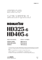Komatsu HD465-5 Dump Truck Operation Maintenance Manual