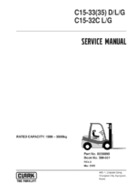 Clark C15CG, C25CG, C30CG, C30CG, C32CG Forklift Service Repair Manual (4G63 GAS Engine)