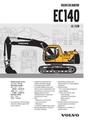 Volvo Ec140 Lc Ec140lc Excavator Service Repair Pdf Manual