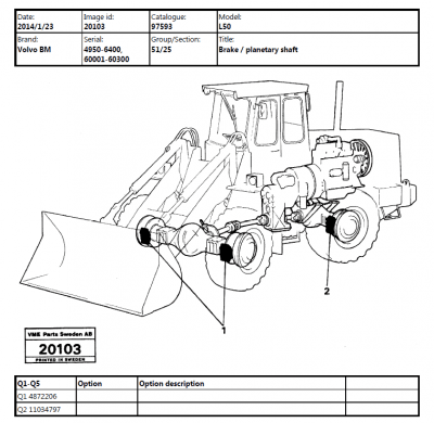 Volvo L105 Wheel Loader Parts Catalog Manual - Image 2