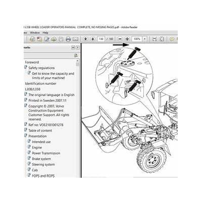 Volvo L30 Compact Wheel Loader Service Parts Manual - Image 3