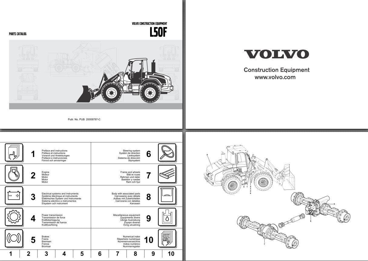 Volvo L50F Wheel Loader Service Parts Catalogue Pdf Manual - Image 2