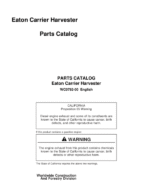 Eaton Carrier Harvester Parts Catalog Manual