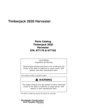 John Deere 2628 Tracked Feller Bunchers Parts Catalog Manual