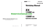 Hitachi ZX110MF-5G, ZX130-5G, ZX138MF-5G Excavator Service Repair Manual
